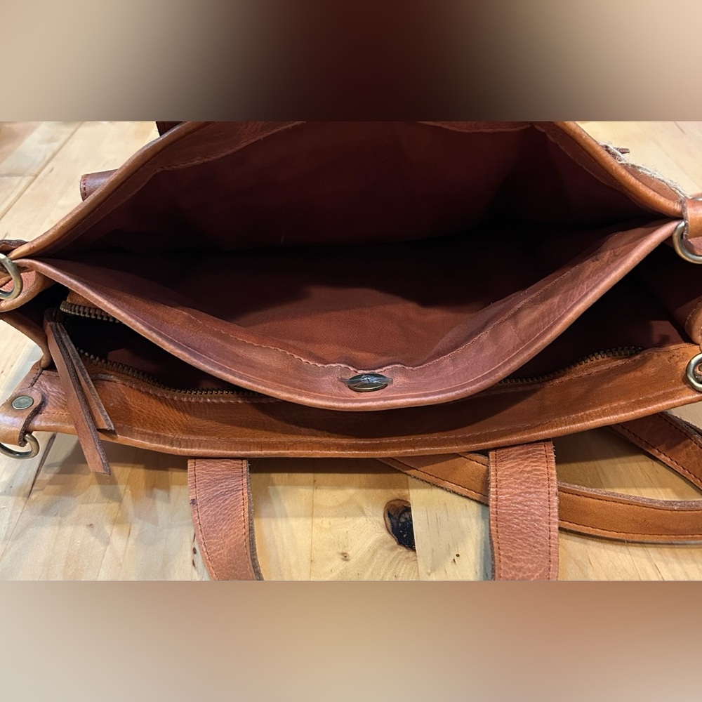 Distressed Multifunctional Backpack Crossbody Tote - Picture 13 of 14